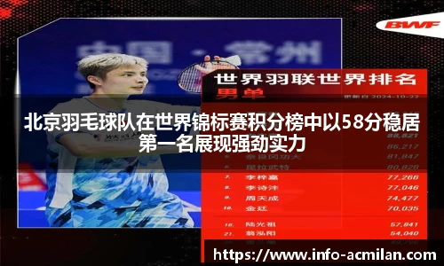 北京羽毛球队在世界锦标赛积分榜中以58分稳居第一名展现强劲实力